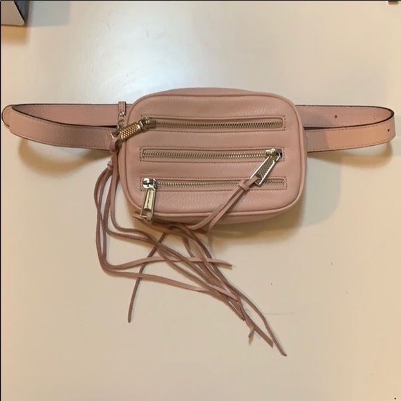 Rebecca Minkoff 3 Zip Leather Belt Bag Blush Pink - Picture 5 of 9